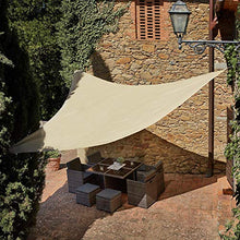 TecTake Tenda a Vela Solare Protezione Raggi UV Telo da Sole + Set di funi di Tensione - Modelli Differenti - (Triangolare | 3,6 m | No. 401808)