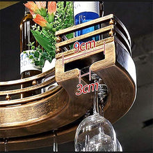 Leifeng Tower Classic - Scaffale da cucina in metallo da appendere per vino, in ferro e legno, porta bicchieri da vino e porta calici (dimensioni: 100 30 12 cm)