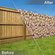 lossomly - Recinzione artificiale per siepi e siepi in plastica, decorazione per la privacy, protezione dai raggi UV, barriera con petali artificiali per patio