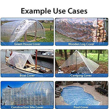 C-J-H Copertina Impermeabile Trasparente con Telo a Pioggia Pioggia con Occhielli, Serra da Giardino per Personalizzare la Tenda,5×6m