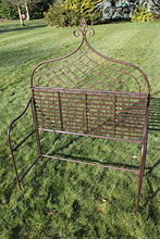 Garden Market Place Panca da giardino in stile elisabettico, con schienale alto, in metallo, finitura bronzo antico, 108 X 143 X 48CM