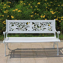 Terrazza Panchina da Giardino Panchina da Esterno,Panchina Con Struttura In Ghisa E Seduta In Legno Massello Anticorrosivo，Seduta da Balcone Con Schienale E Braccioli Panca Per Il Tempo Libero