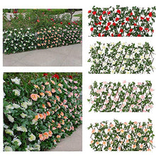 ALEOHALTER - Recinzione artificiale per piante da giardino, con fiori artificiali espandibili, protezione dai raggi UV, per balconi, cortili, finestre