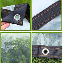 GJJSZ Copertura in Tela Cerata,teloni Trasparenti Resistenti all'Acqua,5 Mil di Spessore Impermeabile Resistente ai Raggi UV e Tela Cerata antistrappo con Occhielli e Bordi rinforzati