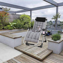 Azyq Sedie da Giardino Oversize Pieghevoli Reclinabili, Sedie a Gravità Zero Regolabili per Esterni Leere, per Prato/Piscina/Giardino/Spiaia, Possono Sopportare 220 Kg / 450 Libbre con Cuscino