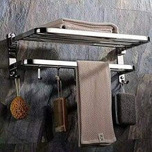 Bollitore creatività Bagno Rack WC portasciugamani igienici Doccia Libero Punch Wall Hanging Asciugamano Pieghevole Bar Bagno 304 in Acciaio Inox Mensola XMJ