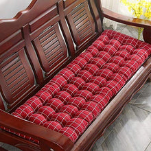 Cuscino da banco da esterno da esterno, cuscini da oscillazione trapuntata cuscini per sedie a dondolo imbottito mobili imbottiti imbottiti per sedili lunghi con cravatte reda 48x120cm (19x47in) yqaae