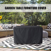 Copertura per mobili da giardino, 213 x 132 x 74 cm, impermeabile, resistente, resistente, resistente alla pioggia, neve, antipolvere, antivento, copertura per sedie da tavolo rettangolare