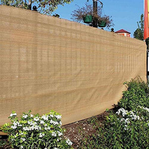 KANULAN Balcone Schermo frangivento Rete for Qualsiasi Tempo Tessuto 250GSM Shading Tasso 96% Decorativi Recinzioni for Piscine Giardini (Color : Beige, Size : 0.9x6m)