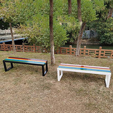 Sedia da giardino Park Seat Panca da giardino in metallo per esterno, Sedia con struttura in ferro Panchina decor portico / cortile / prato Mobili da giardino per esterni per 2-3 persone