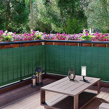 JIANFEI Balcone Frangivista Telo Privacy, HDPE Impermeabile Copertura di Protezione Giardino Protezione UV Copertura Recinzioni, 56 Dimensioni Personalizzabile (Color : Green, Size : 1x8m)