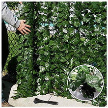 YUXO Artificiale Siepe Finta Foglia Edera Recinzione Artificiale per paravento per Esterni con edera Decorativa da Parete, Incluso Giardino con Cerniera o recinzioni a terrazze Antivento Privacy