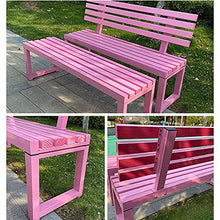 GaoF Panchina da Giardino Rosa Panchina da terrazza per Esterni, panchine da Giardino Resistenti alle intemperie in ghisa e Legno massello, panchina a 2-3 posti con Schienale e