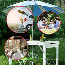 Ldfzq Tavolo da Pranzo E Tavolo Pieghevole E Sedia, Tavolo da Picnic Portatile con Foro per Ombrellone, Tavolo da Studio Regolabile, Balcone da Giardino da Campeggio