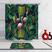 LIYAN Combinazione Bagno. Immagini Chiare E Colori Vivaci Rendono Il Tuo Bagno Pieno di Vita. Accessori da Bagno. Foglie Verdi. Fenicottero.