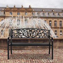 Panchina da giardino in metallo per esterni parco portico sedia 50 "ferro esterno cortile decorazione parco tempo libero panca