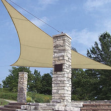 VERDELOOK Tenda a Vela Triangolare in polietilene, 3.6x3.6x3.6 m, Ecru