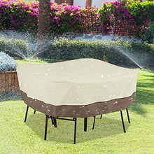 TAKE FANS Durevole Pratico Giardino Piazza Tavolo Sedia Set Copertura 210D Panno Oxford Mobili Copertura Impermeabile Beige Caffè 138x138x71cm