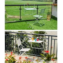 AMDHZ Tavolo Ringhiera Pieghevole, Balcone Tavolo Pieghevole All'aperto Impermeabile Anti Ruggine Portafiori Pieghevole per Balcone, Terrazza, Ringhiera (Color : White)