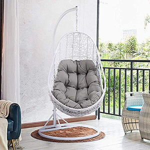 Outdoor/indoor terrazza con giardino sedie in rattan altalena appesa imbottiti telaio del mobile,White
