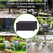 Dieluny, copertura impermeabile per mobili da giardino, 126 x 126 x 74 cm, copertura rettangolare per mobili da giardino, in tessuto Oxford resistente agli strappi, in rattan