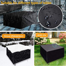 WYYL Copertura Tavolo Esterno, Copertura per Mobili da Giardino, Resistente allo Strappo, Tessuto 420D Oxford Quadrato Protezione Cover, Rettangolare, Impermeabile, Antivento, Anti-UV