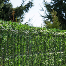 FairyTrees Copertura per Recinzione, Tenda da Giardino, Copertura per mascheratura, siepe Artificiale GreenFences, Imitazione di Pino, Colore Verde Chiaro, PVC, Altezza 150cm, 1m