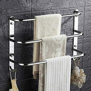 Portasciugamani Bagno Towel Rack con Montaggio a Parete del Gancio del tovagliolo Breve Spazio in Acciaio Inox Portasciugamani Supporto for Il Bagno Accessori di Tre Strati
