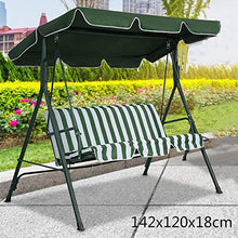 ZXD Dondolo Coperti da Giardino Impermeabile Swing Anti-UV Top Copertura della Volta Sostituzione Easy Clean Tessuto, Grande for Parasole (Color : Green, Size : 164 * 114 * 15cm)