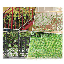 Proiezione di foglie artificiali – Recinzione di foglie di simulazione regolabile, rete di recinzione, foglie in rattan, recinzione decorativa per casa, matrimoni, giardino, balcone, decorazione