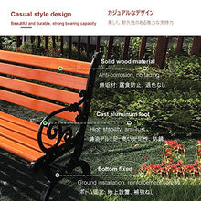Household appliances Panca per sedie da Giardino Lawn Park Panche da Giardino in Metallo e Legno per Esterno, Panca da Balcone in Legno anticorrosivo con Schienale per Giardino/Piazza/Parco