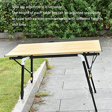 CASTOR Tavolo da Picnic all'aperto Tavolo Pieghevole all'aperto, tavola di Altezza Regolabile, Tavolo Pieghevole Barbecue da Campeggio, Piccolo Tavolo da Campeggio BBQ Party Table