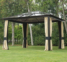 Outsunny Gazebo di Lusso in Alluminio con Zanzariera Tendone da Giardino in Poliestere 300x360x265cm