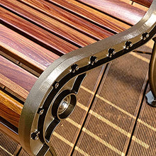 Panchine Da Esterno, Sdraio, Panchine Anticorrosive In Legno Massello, Panchine In Alluminio Pressofuso Con Schienali, Panchine Per 2-3 Persone In Cortile, Adatte Per Parchi E Balconi