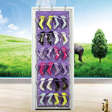 24 Rack Porta Organizer per Porta Tascabile, Custodia In Cristallo Trasparente per Appendere Pvc con 3 Ganci per Armadio Lavanderia