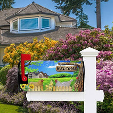 Welcome Animal Gallo Pollo Fattoria Girasoli Cassetta delle Poste Copre Magnetica Villaggio Blu Cielo Nuvole Giardino Cortile Casa Decor Dimensioni Standard 53,3 cm x 45,7 cm
