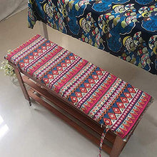Cuscino Lungo, per Panchina da Giardino Resistente e Comodo per Panca da Esterno ed Interno, Soffice e Comodo Cuscino per 2 o 3 posti (Stile 3-2 Pezzi,120 x 35 cm)
