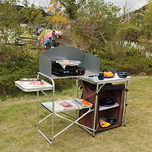 Tavolo Da Cottura Pieghevole, Stazione Di Cucina Portatile All'aperto Cucina in Alluminio Camping Con Organizzatore Di Stoccaggio, Tavolo Da Cucina Regolabile Per Barbecue, Picnic, Attività All'aperto