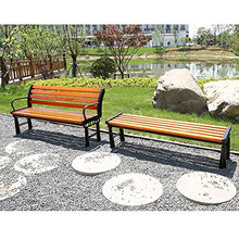 Panca da Giardino In Legno Per Esterno A 3 Posti,Telaio In Ghisa Panche da Patio ,Seduta Per Il Tempo Libero Con Schienale E Braccioli Panchina Del Parco,Sedia da Veranda Resistente Alle Intemperie