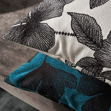 MADURA - Fodera per Cuscino Ornella 55x110 cm Verde Blu e Nero Soggiorno Camera da Letto Decorazione