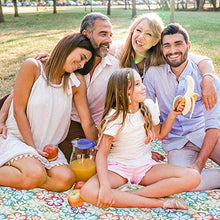 STKASE® Coperta Picnic Impermeabile e Pieghevole Coperta da Campeggio Tappeto Campeggio Giardino composta da Pile monouso, Strato di Cotone e Protezione di PEVA e con Manico Portatile,195 * 200CM
