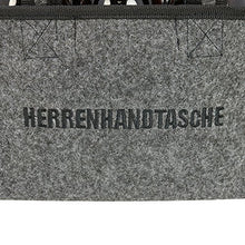 COM-FOUR® borsetta da uomo - borsa in feltro per bevande - borsa per bottiglie in feltro per 6 bottiglie - portabottiglie fino a 0,5 L, grigio/nero, 24 x 15 x 15 cm (Motivo 1-1 pezzo)