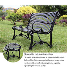 Schienale da giardino per esterni, panchine e file di sedie in ferro battuto, panchine per terrazze con braccioli, decorazioni per la casa, sedute per parchi divertimenti, per portici / parchi