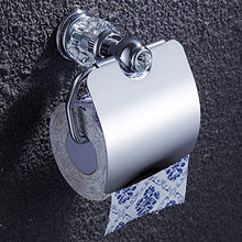 Ghelf Bagno Toilette Tissue Box Ottone Toilette in ottone Portabicchieri in rotolo Portavolo, Accessori per il bagno Parete massiccia Impermeabile con cristallo intarsiato in cristallo Big Diamante TE