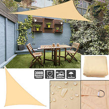 SRTUVDQ Tenda A Vela Triangolo Rettangolo Protezione Raggi UV, Vela Ombraggiante Resistente E Traspirante per Giardino Balcone Terrazza,Beige,3X4X5m