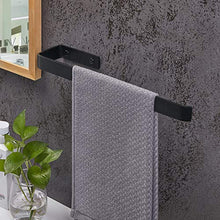JS Portasciugamani Bagno Parete Porta Asciugamani Acciaio Inossidabile SUS304 Porta Salviette Appendi Cucina 40CM Spazzolato, Nero
