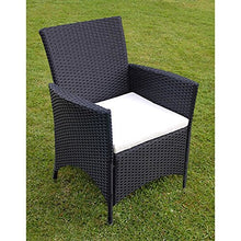 Festnight Set Mobili Set Tavolo e Sedie Poltrone Schienali da Pranzo da Giardino Balcone Patio per Esterno in Polirattan Marrone/Nero