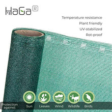 HaGa®, pannello di recinzione 3 m x 20 m – 85% effetto ombreggiante in verde – Protezione efficace per recinzione e terrazzo – Protezione solare – protezione solare