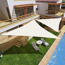 YTQ Ombreggiatura A Vela Triangolo da Giardino Telo Parasole Impermeabile Resistente al Sole per Patio Piscina All'aperto Giardino con Occhiello E Tre Corde Colore Multiplo 3x3x3M(Color:Bianca)