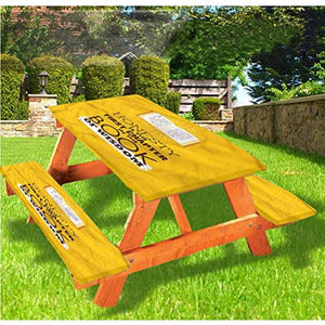 LEWIS FRANKLIN Tenda da doccia per tavolo da picnic e panchina, tovaglia con bordo elastico, 60 x 72 cm, set da 3 pezzi per tavolo pieghevole